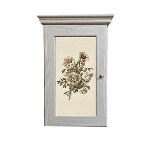 Ключница Классика на 5 крючков 20х28 см Декупаж выбеленный дуб