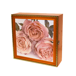 Шкафчик настенный для хранения 35х35 см Розы терра вишня