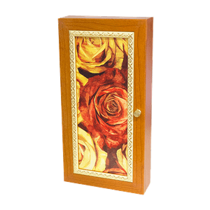 Ключница Прем 15х30 см Розы кремовые вишня