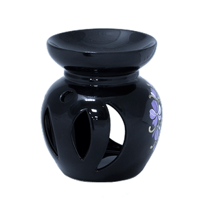 Аромалампа Тыква Цветы 9 см черная в ассортименте