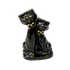 Фигурка Котик с Кошкой 8х13х5 см черная керамика
