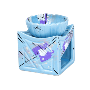 Аромалампа Кубик Абстракция 8 см голубая в ассортименте
