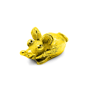 Мышка кошельковая ушастая 2 см под золото