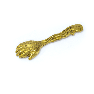 Ложка загребушка Медвежья Лапа 4 см под золото