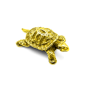 Черепаха 2,5 см золото в упаковке