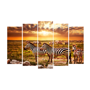 Пятимодуль Зебры в прериях 125х80 см