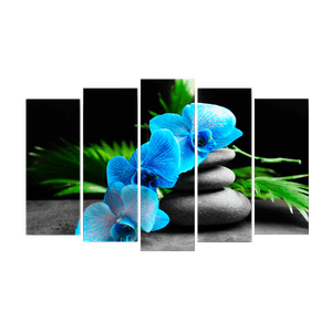 Пятимодуль Сад камней Голубая орхидея 125x80 см