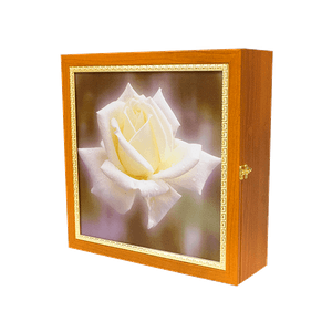 Шкафчик настенный для хранения 35х35 см Белоснежная роза вишня