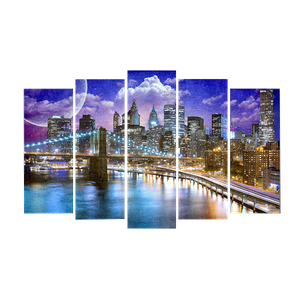 Пятимодуль 125х80 см Огни Манхэттена