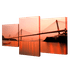 Модульная картина 78х50 см Мосты Гонконга в закате