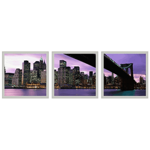 Модульная картина 150х50 см Махэттен и Бруклинский мост
