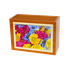 Фотобокс `Цветы` 96 фото 22х16х9см орех, МДФ ПВХ текстиль