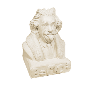 Скульптура Бюст Эйнштейн 5х7 см белый