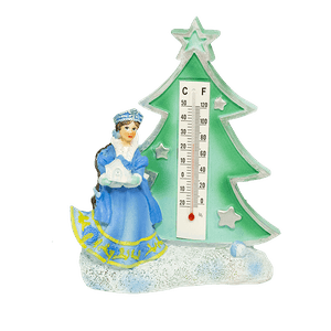 Термометр Снегурочка с ёлкой 13 см