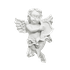 Магнит Ангел с арфой 7 см белый