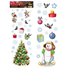 Наклейки новогодние Снеговик Елка 46 элементов