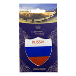 Наклейка объемная Флаг России в виде щита 6 см