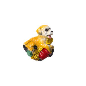 Магнит Собачка с символом благополучия 4 см Бочонок