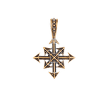 Оберег подвеска 3 см Звезда Хаоса латунь