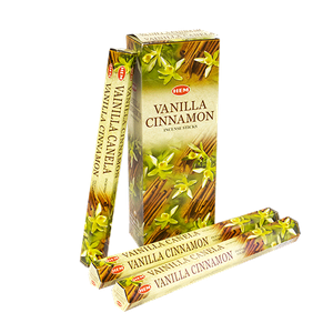 Благовоние HEM Ваниль Корица Vanilla Cinnamon шестигранник упаковка 6 шт