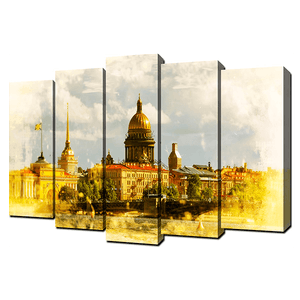Пятимодуль 125х80 см Санкт-Петербург Вид на Английскую набережную