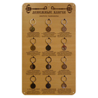 Стенд для коллекции брелков Денежные ключи на 12 брелков 28х30 см