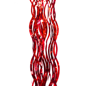 Новогоднее украшение Дождик 100 см волна красный