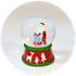 Новогодний снежный шар 6,5 см `Санта с подарками`