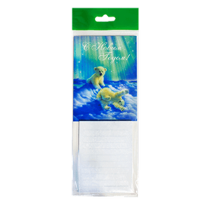 Блокнот магнитный 18 см Белые медвежата