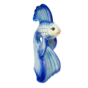 Копилка Рыбка 28 см синяя шамот