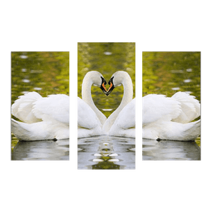 Модульная картина 95х67 см Два Лебедя