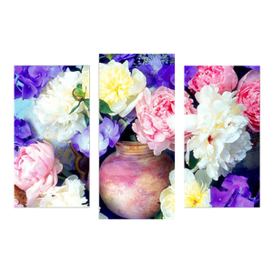 Модульная картина 95х67 см Букет пионов в вазе