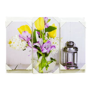 Модульная картина 95х67 см Весенний букет и фонарь