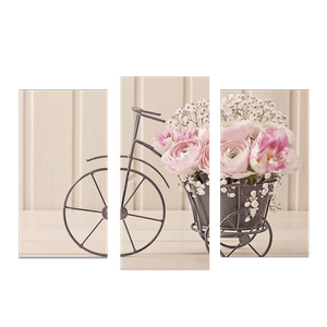 Модульная картина 95х67 см Велосипед и розы