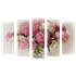 Пятимодуль 123х74 см Бело-розовые пионы в вазе