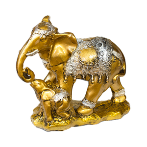 Слон со Слоненком 28х28 см под бронзу в ассортименте