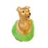 Фигурка Собачка с подковой 10 см Счастье в дом зеленая