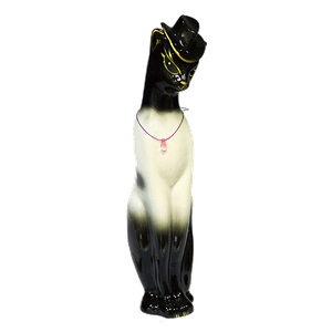 Копилка Багира в шляпе 43 см бело-черная