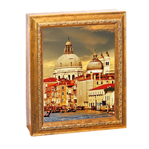 Ключница 20х25 см Венеция Вид на собор Санта Мария под бронзу