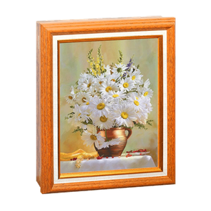 Ключница 4 крючка 25х30 см Букет ромашек