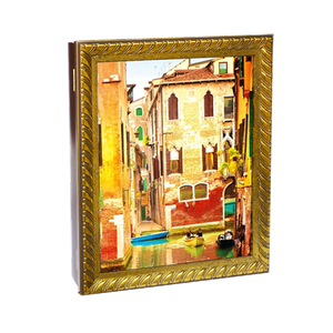 Ключница 4 крючка 24х29 см Венеция Кварталы под бронзу