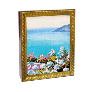 Ключница 4 крючка 24х29 см Берега Италии под бронзу