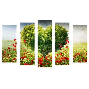 Пятимодуль 123х75 см Флора Сердце зеленое