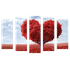 Пятимодуль 123х75 см Флора Сердце красное