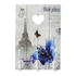 Вешалка-картина 3кр Прованс Бабочка лаванда и Эйфелева башня 23,5х34см