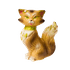 Копилка Кошка Люся 19х25 см рыжая с золотом