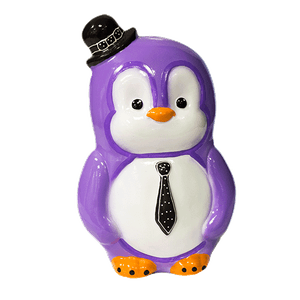 Копилка Пингвиненок в галстуке 15х26 см бело-фиолетовый