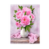 Постер 40х50 см Розовые пионы в вазе
