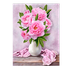 Постер 58х77 см Розовые пионы в вазе