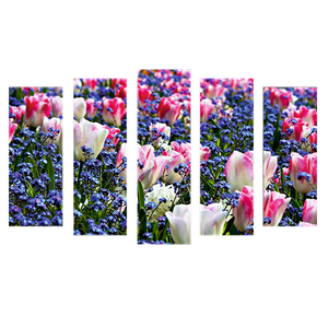 Пятимодуль 123х74 см Весенние цветы